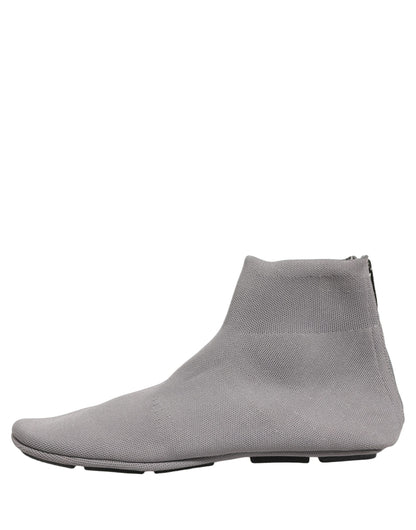 Dolce & Gabbana Gray Stretch Mesh Men Ankle Boots