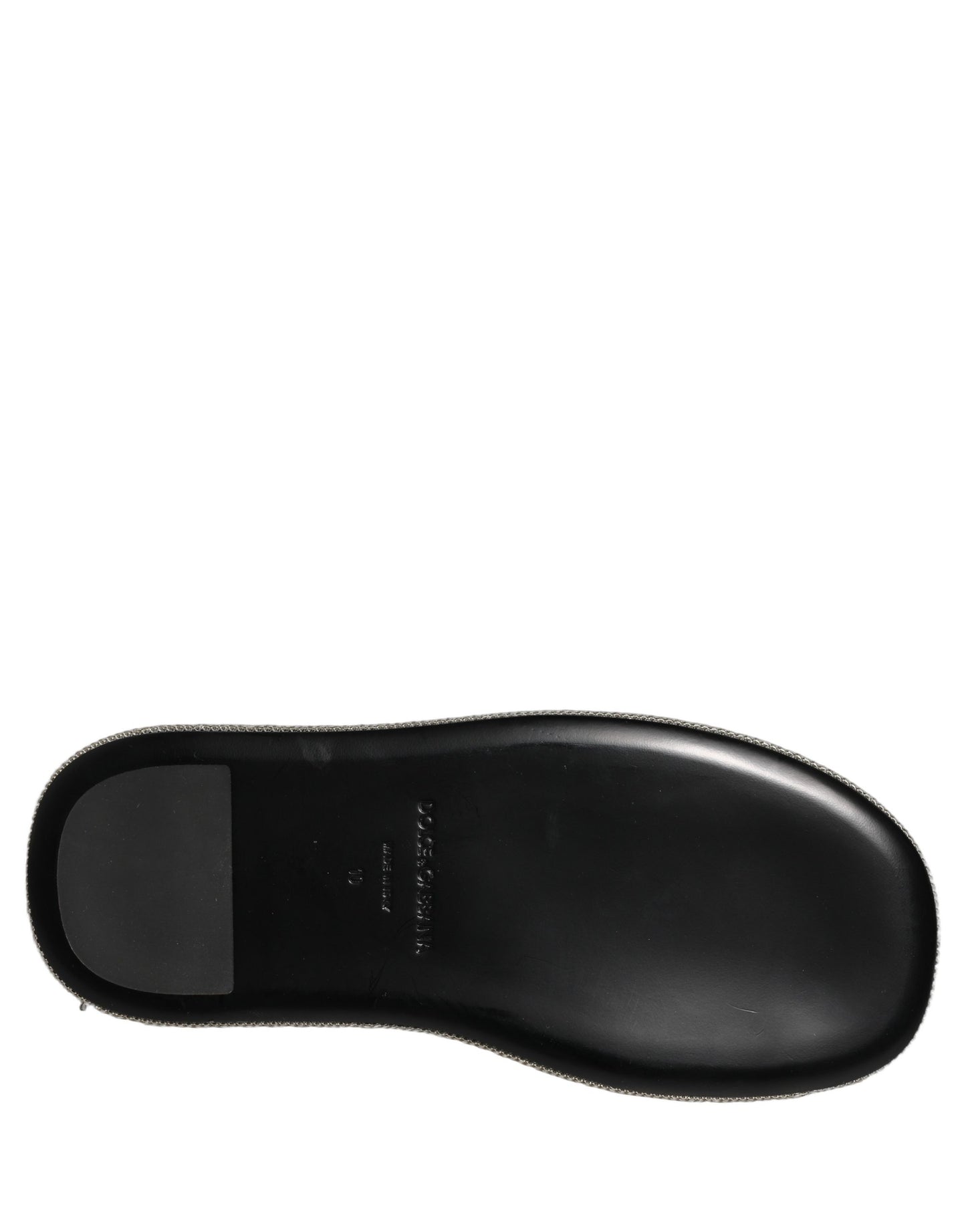 Dolce & Gabbana Black Crystal Embellished Platform Slides for Men