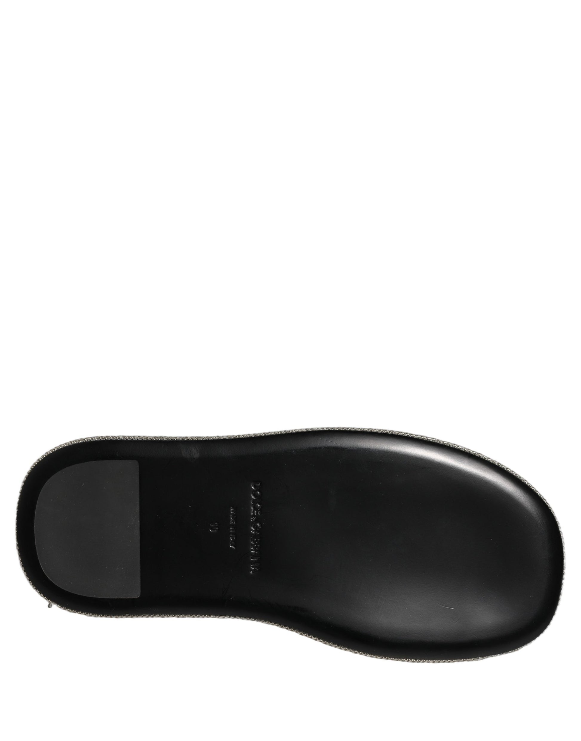 Dolce & Gabbana Black Crystal Embellished Platform Slides for Men