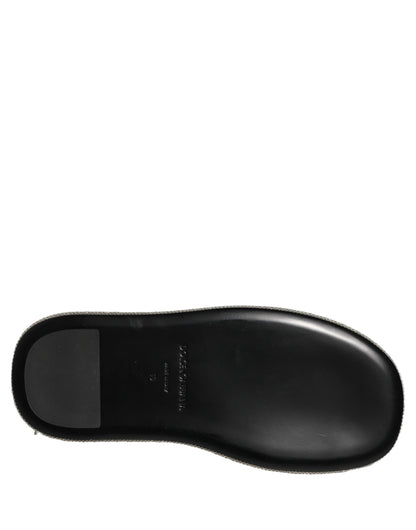 Dolce & Gabbana Black Crystal Embellished Platform Slides for Men