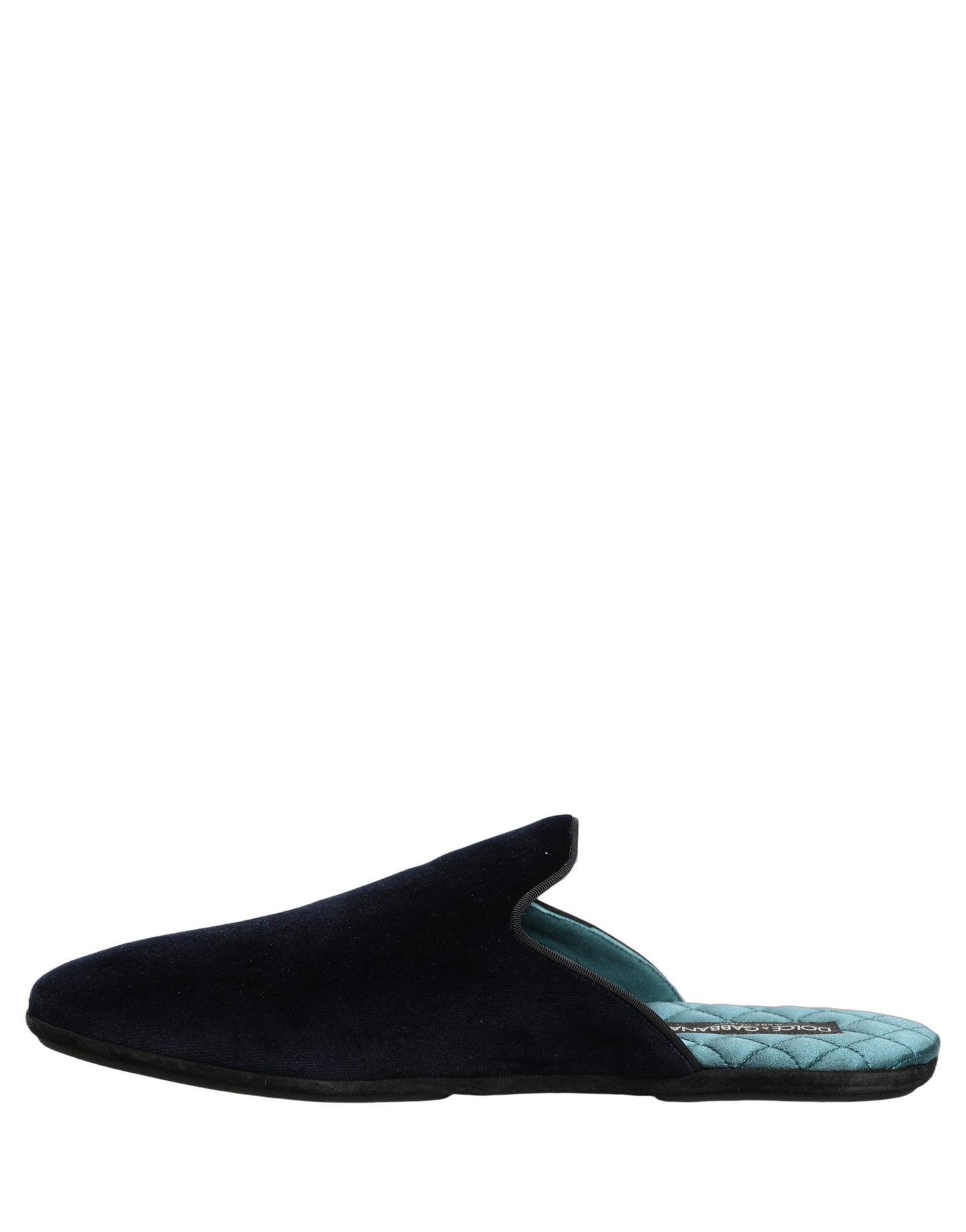 Dolce & Gabbana Dark Blue Suede Slides - Luxurious Comfort for Men