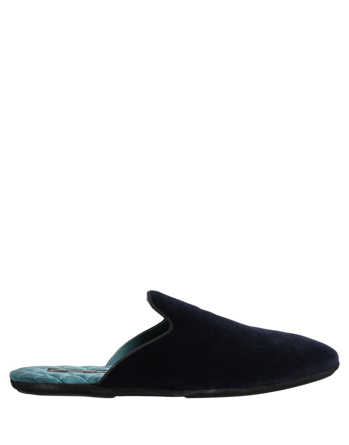 Dolce & Gabbana Dark Blue Suede Slides - Luxurious Comfort for Men