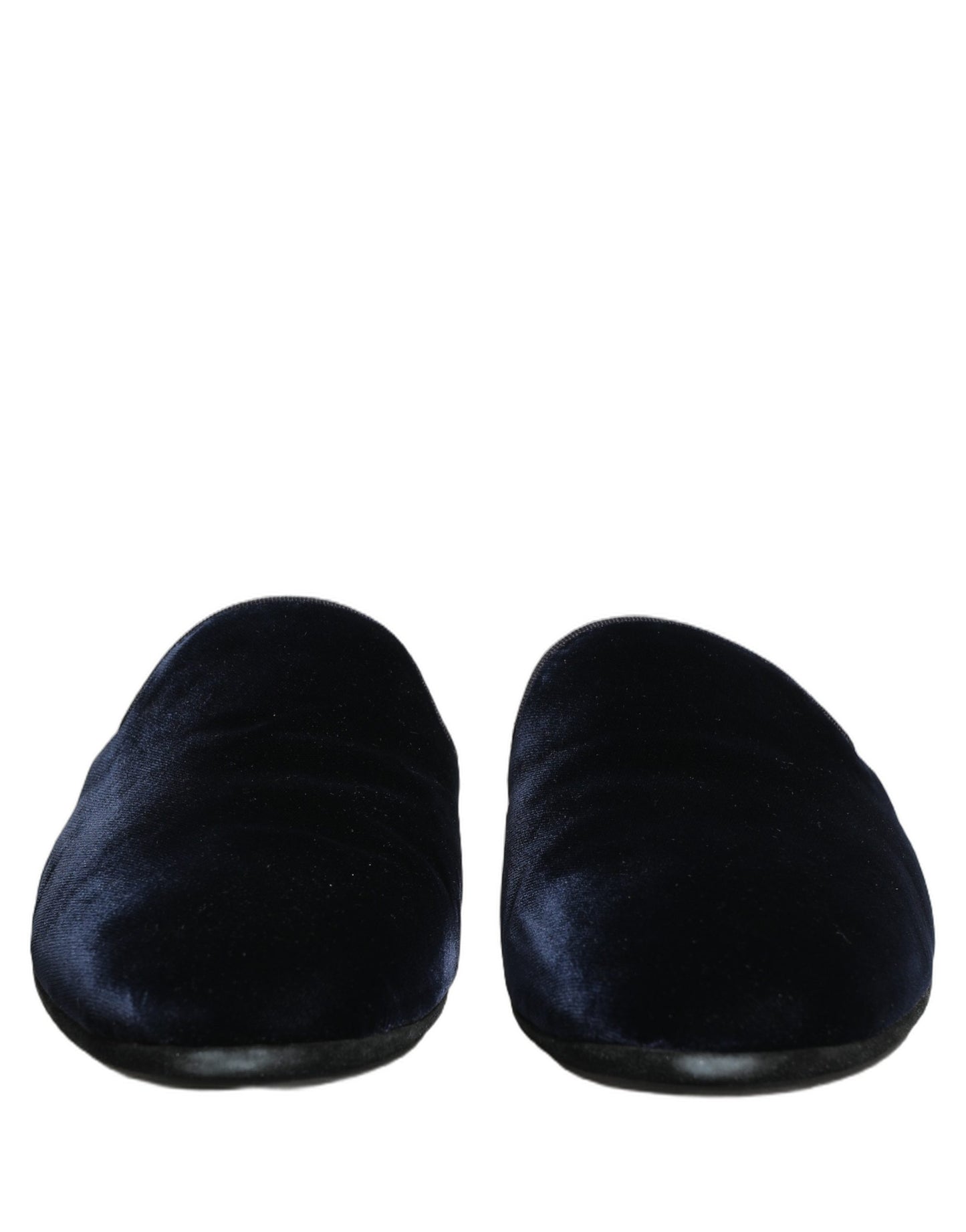 Dolce & Gabbana Dark Blue Suede Slides Flat Slipper for Men