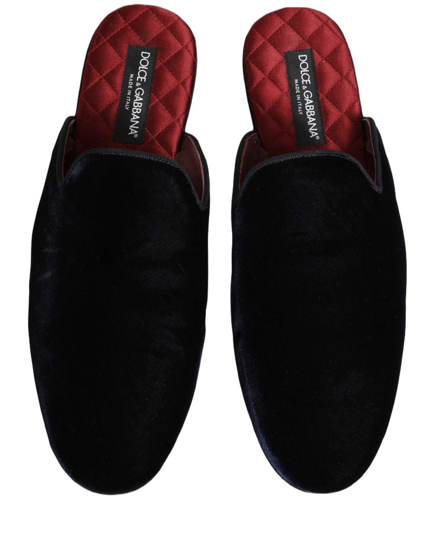 Dolce & Gabbana Dark Blue Suede Slides Flat Slipper for Men