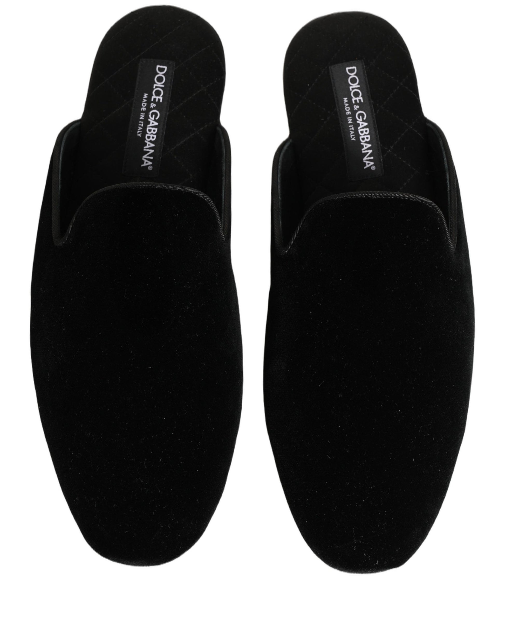 Dolce & Gabbana Black Suede Slides - Luxurious Comfort for the Modern Man