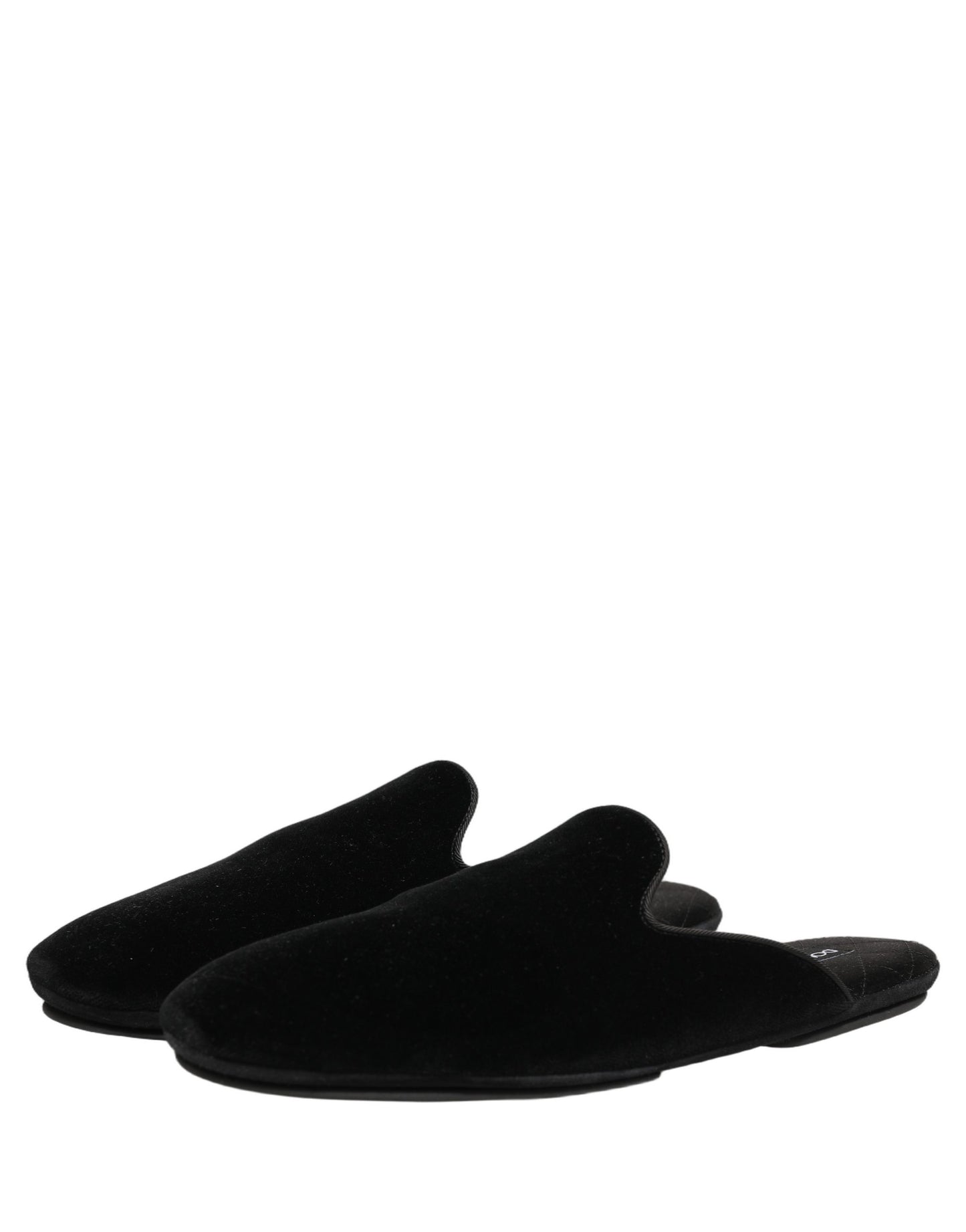 Dolce & Gabbana Black Suede Slides - Luxurious Comfort for the Modern Man