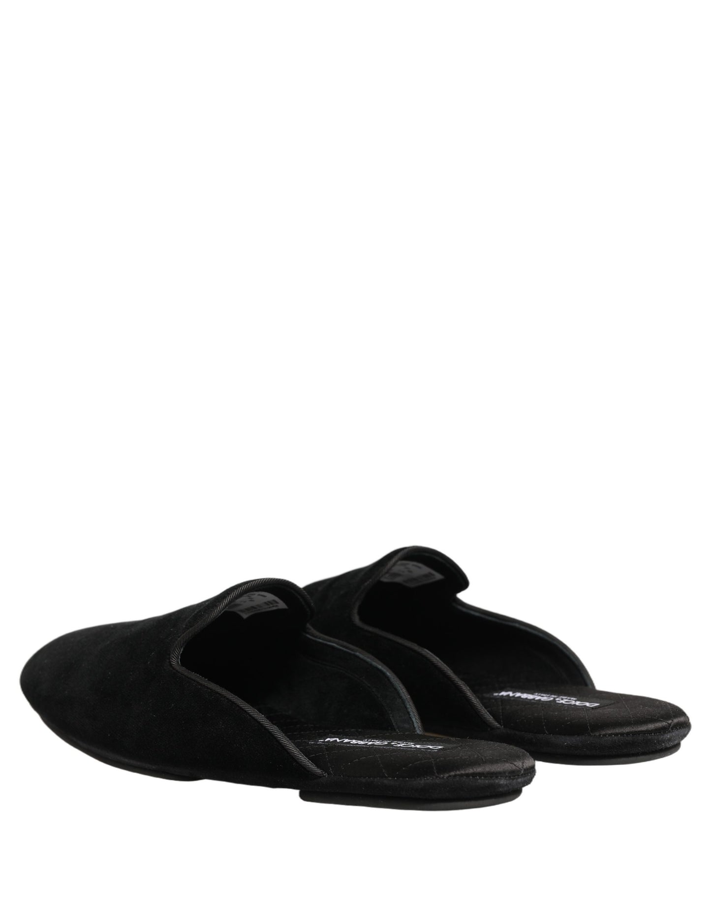 Dolce & Gabbana Black Suede Slides - Luxurious Comfort for the Modern Man