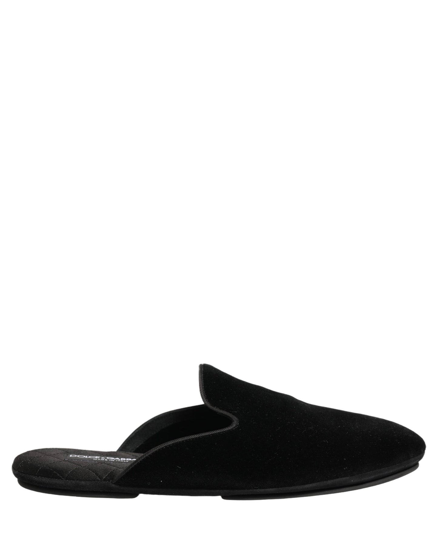 Dolce & Gabbana Black Suede Slides - Luxurious Comfort for the Modern Man