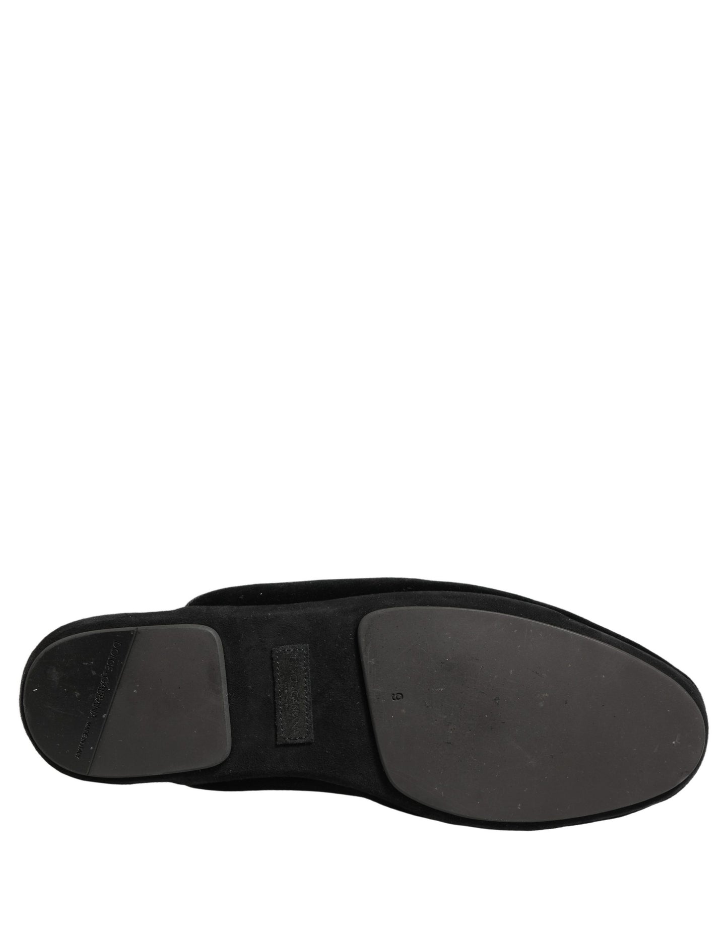 Dolce & Gabbana Black Suede Slides - Luxurious Comfort for the Modern Man