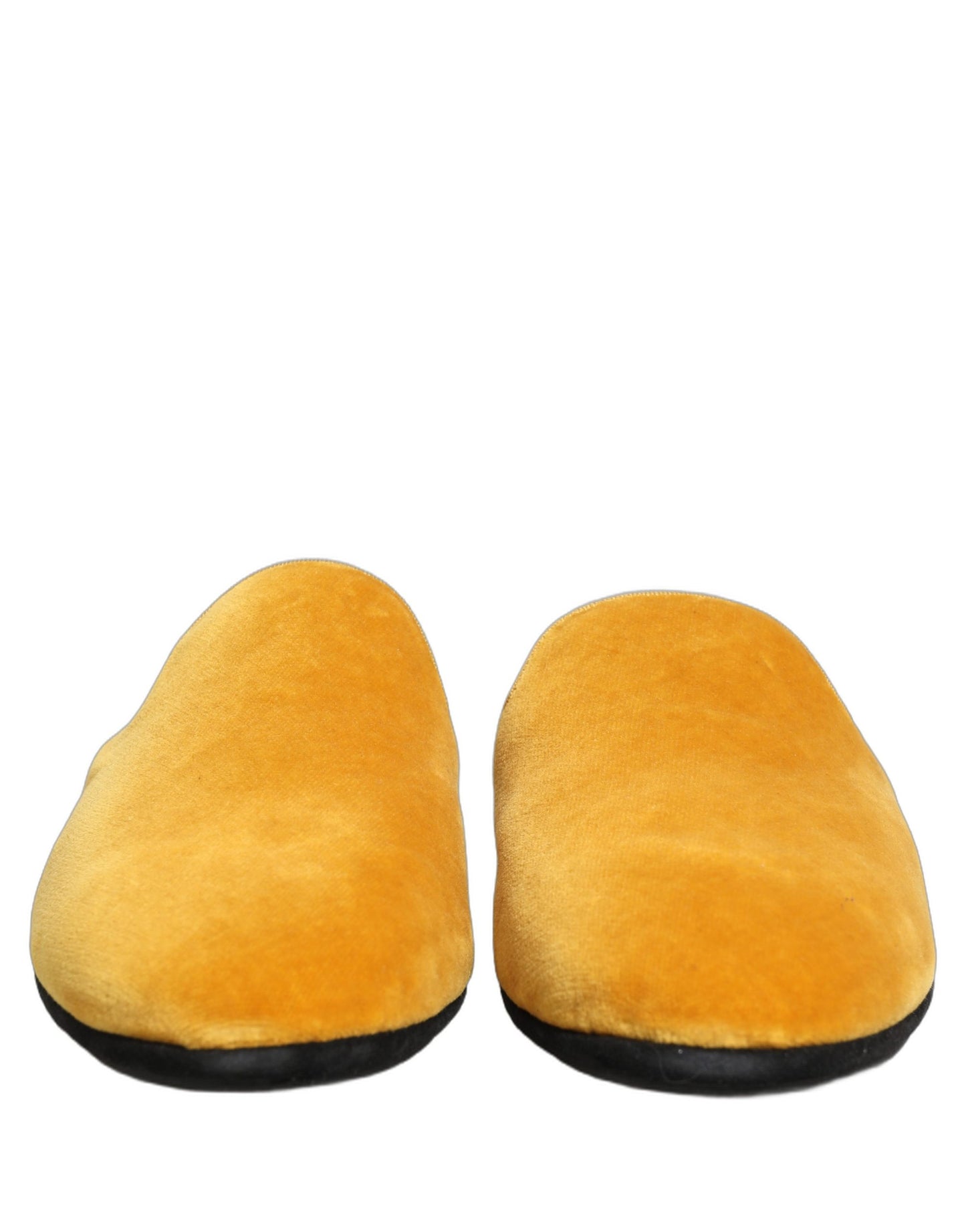 Dolce & Gabbana Yellow Suede Slides - Elegance Meets Comfort