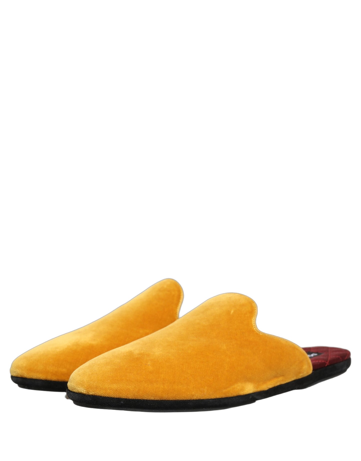 Dolce & Gabbana Yellow Suede Slides - Elegance Meets Comfort