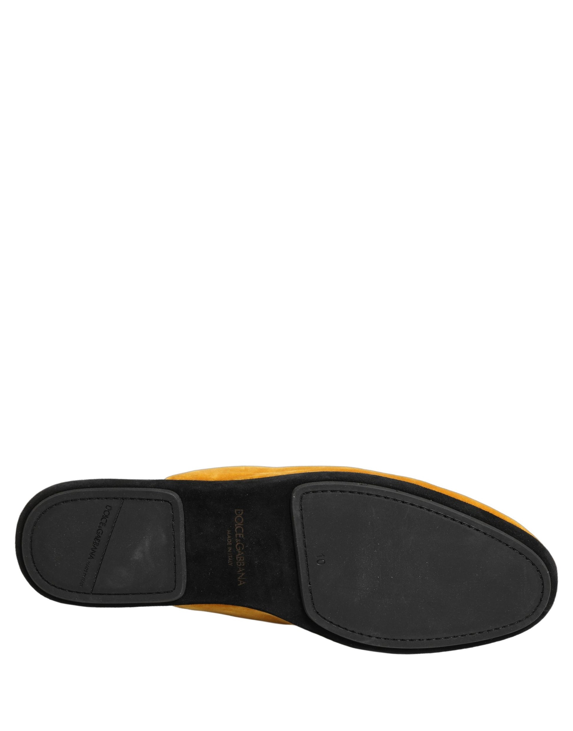 Dolce & Gabbana Yellow Suede Slides - Elegance Meets Comfort