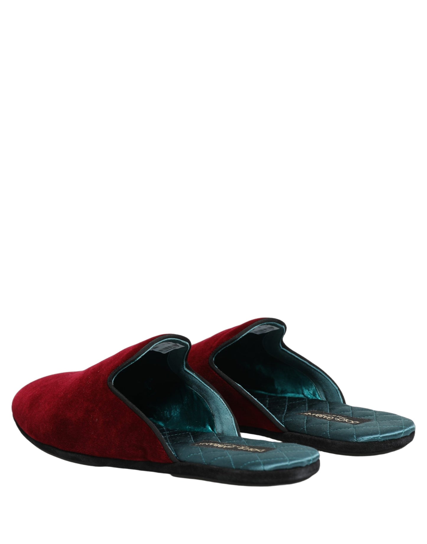 Dolce & Gabbana Red Suede Slides - Luxurious Flat Slippers for Men