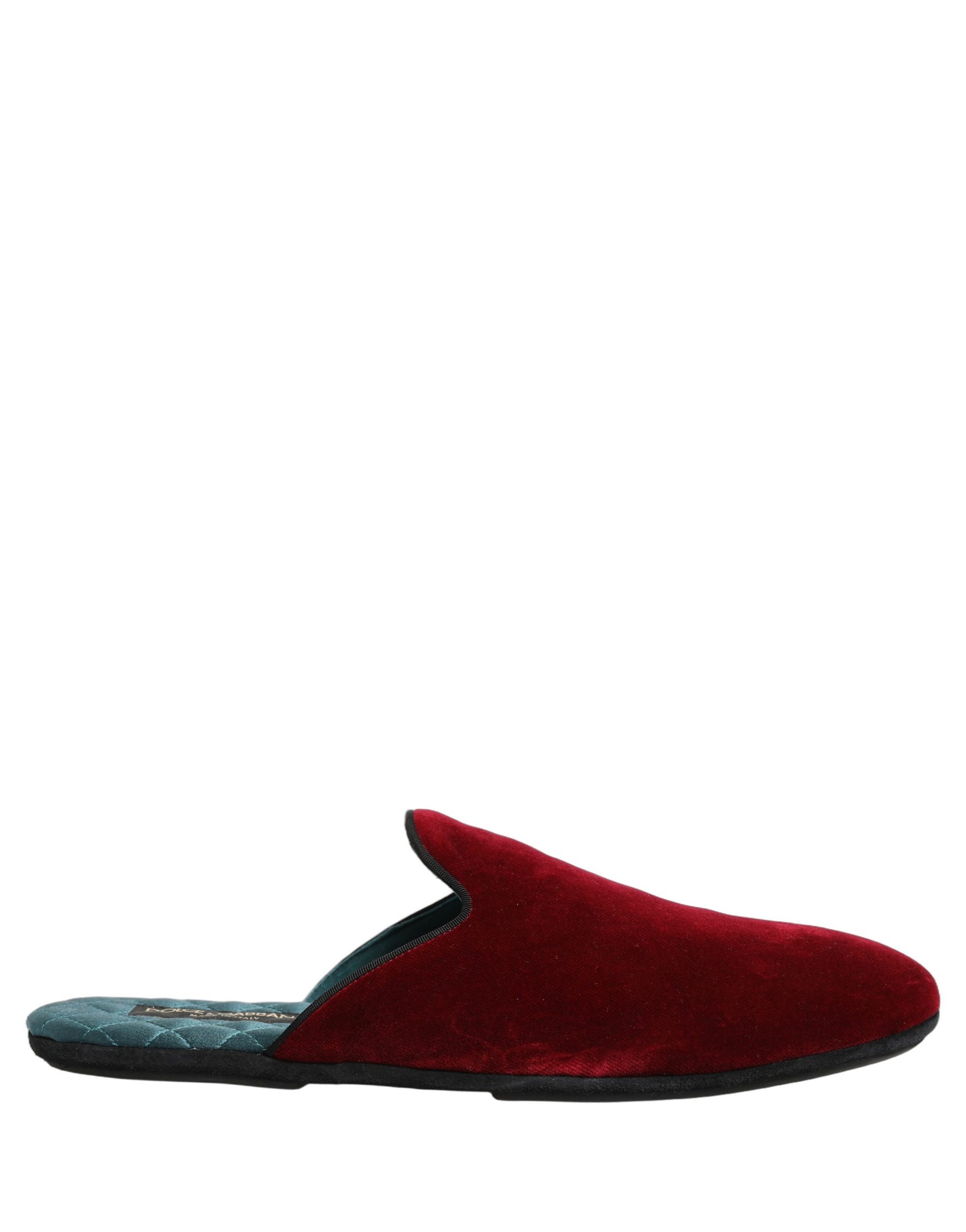 Dolce & Gabbana Red Suede Slides - Luxurious Flat Slippers for Men