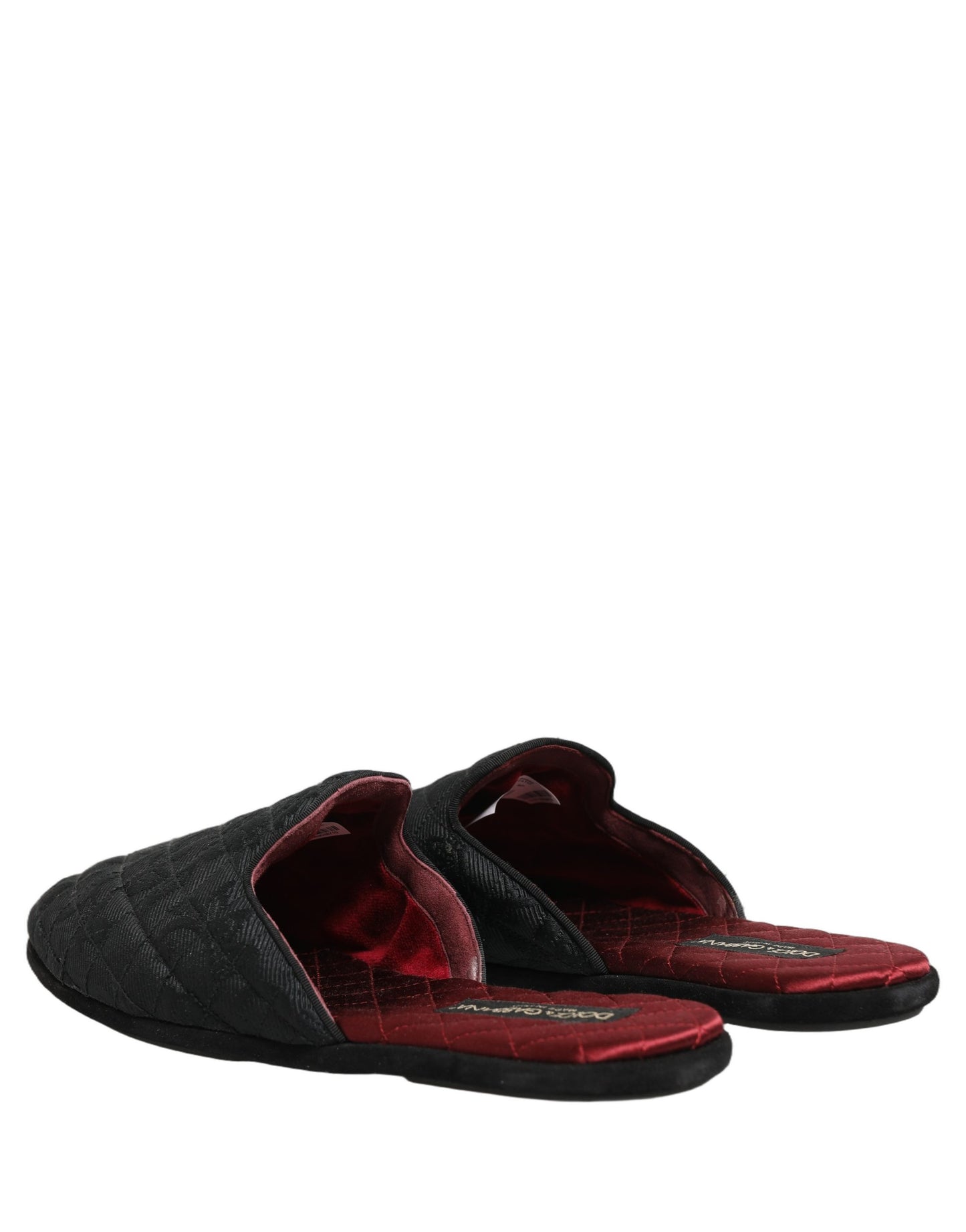 Dolce & Gabbana Black Floral Brocade Slides