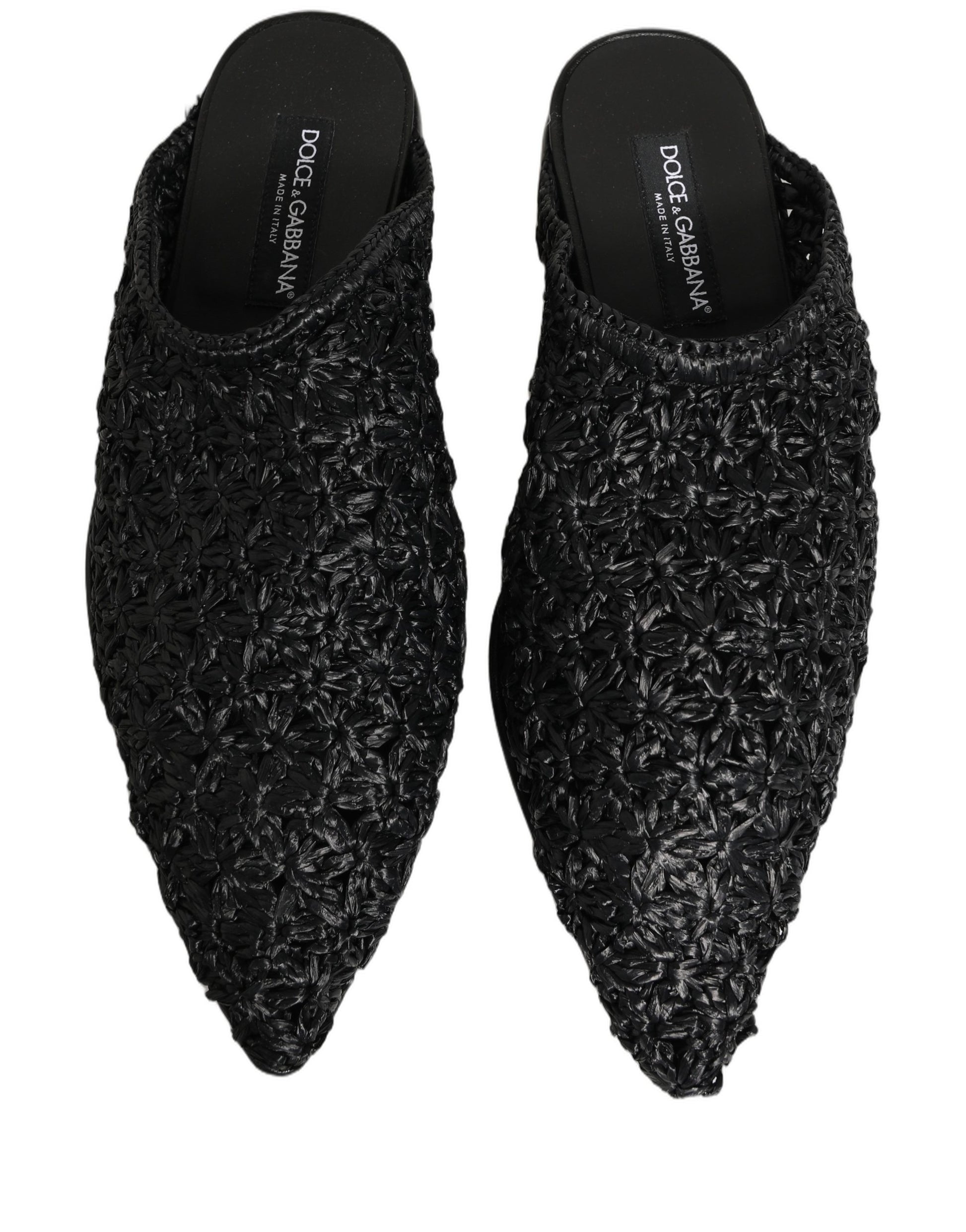 Dolce & Gabbana Black Mules: Luxurious Italian Slides for Men