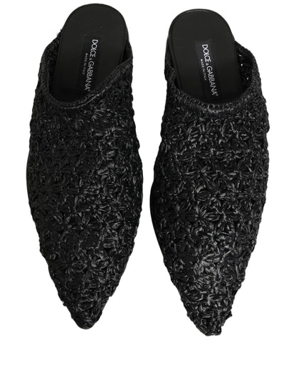 Dolce & Gabbana Black Mules: Luxurious Italian Slides for Men