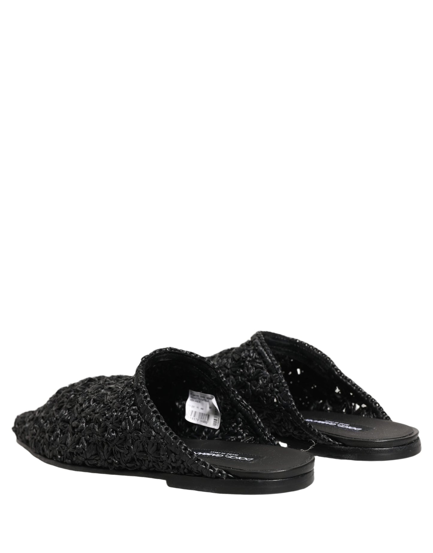 Dolce & Gabbana Black Mules: Luxurious Italian Slides for Men
