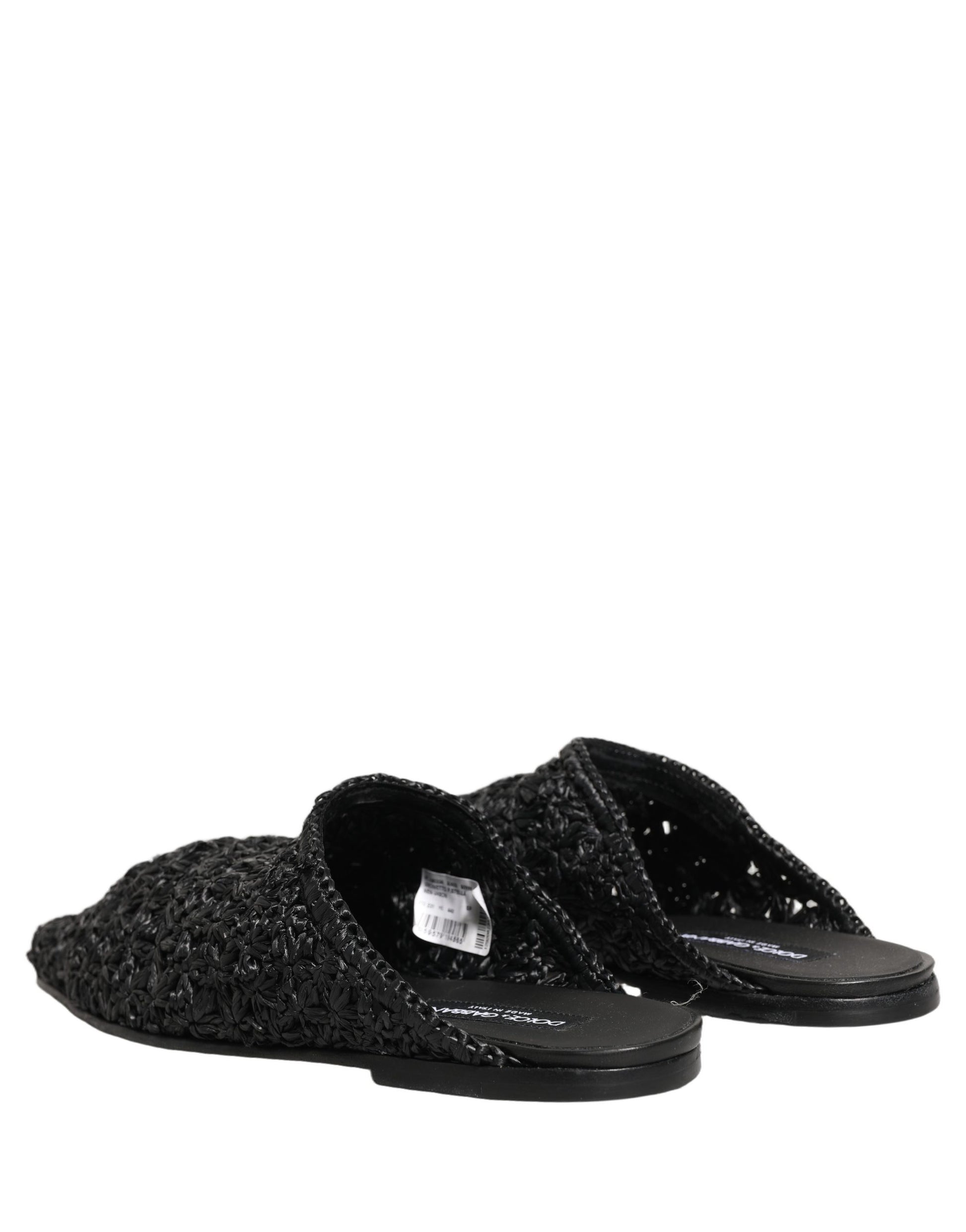 Dolce & Gabbana Black Mules: Luxurious Italian Slides for Men