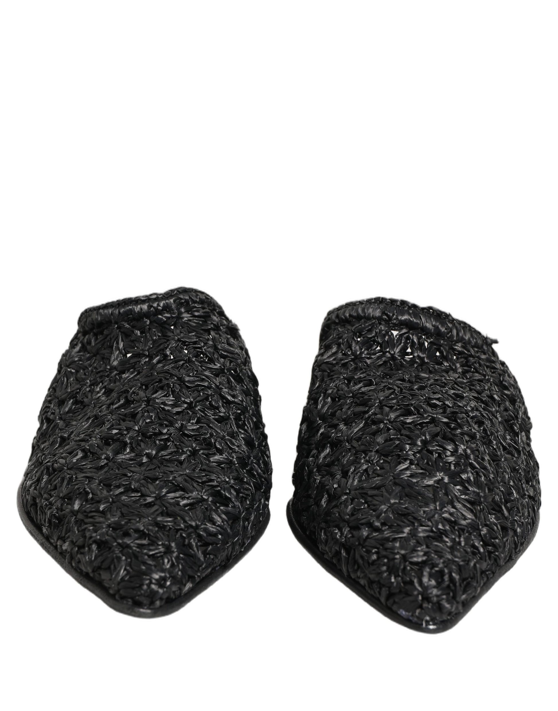 Dolce & Gabbana Black Mules: Luxurious Italian Slides for Men