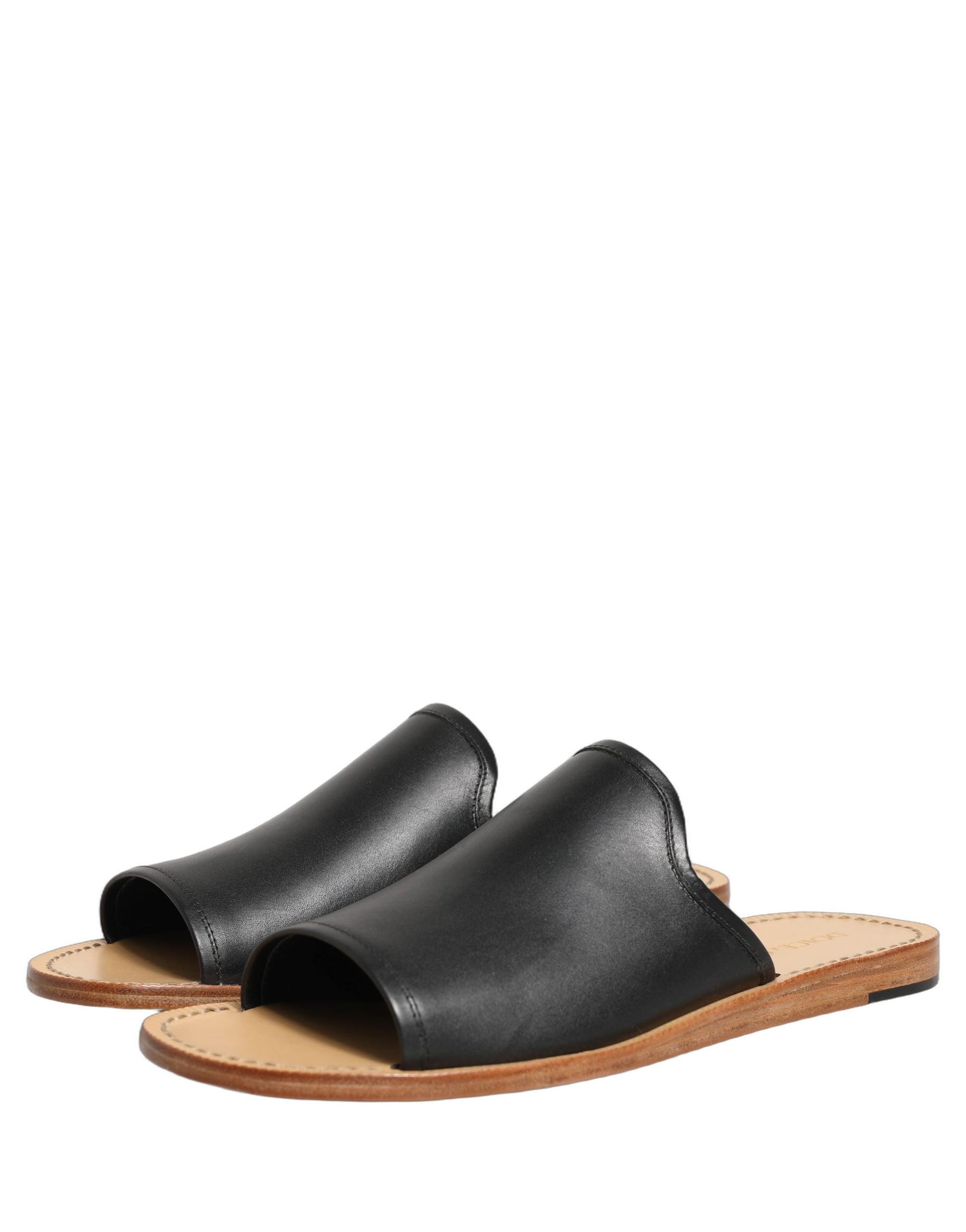 Dolce & Gabbana Brown Leather Slides for Men - Luxury Casual Footwear