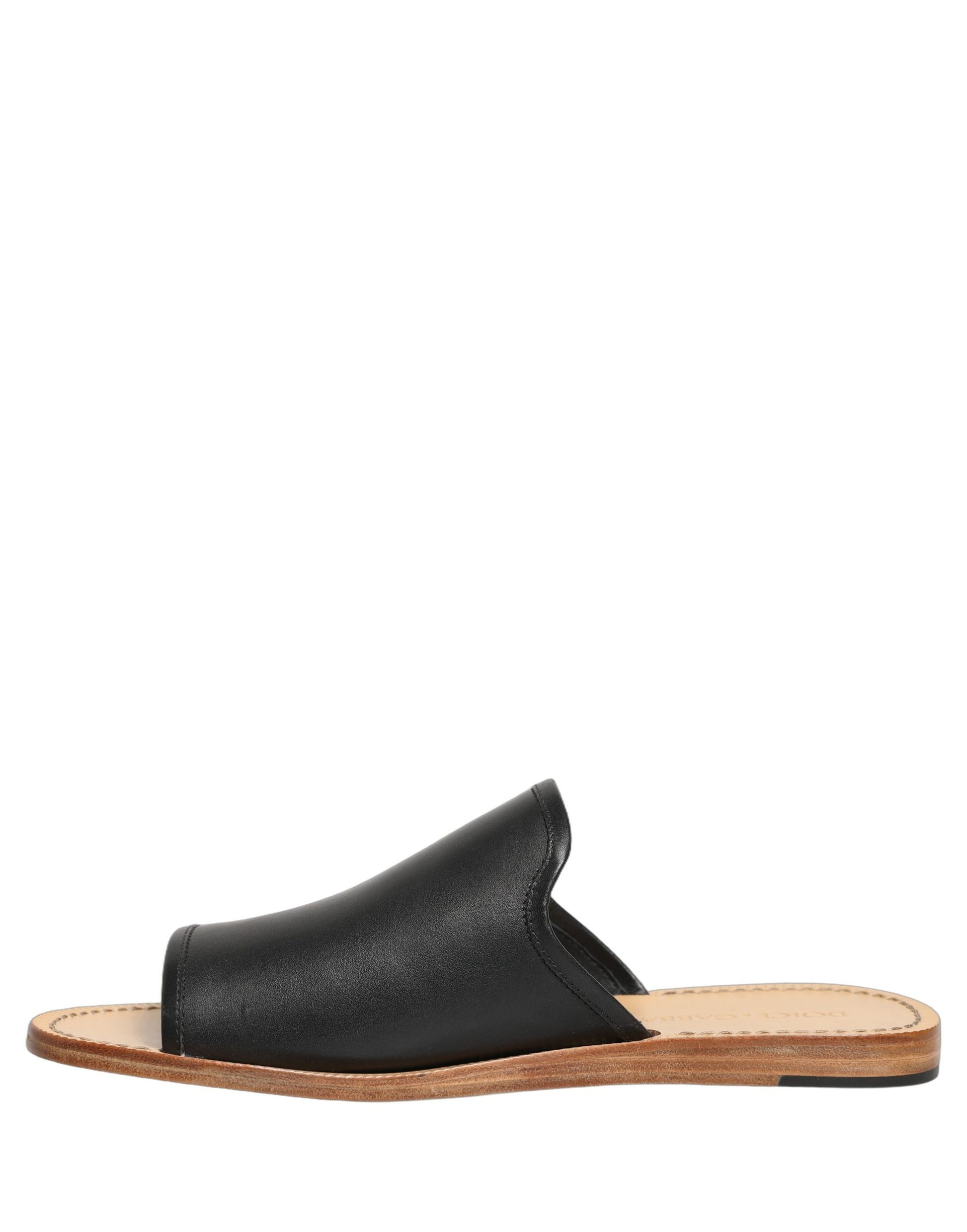 Dolce & Gabbana Brown Leather Slides for Men - Luxury Casual Footwear