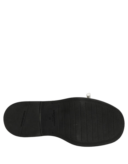 Dolce & Gabbana Brown Leather Slip-On Flat Sandals for Men