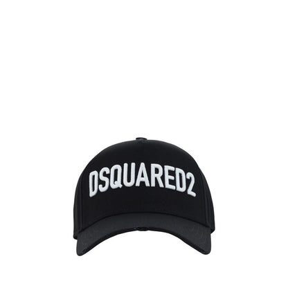 Dsquared² Black Cotton Cap - Urban Style Baseball Hat
