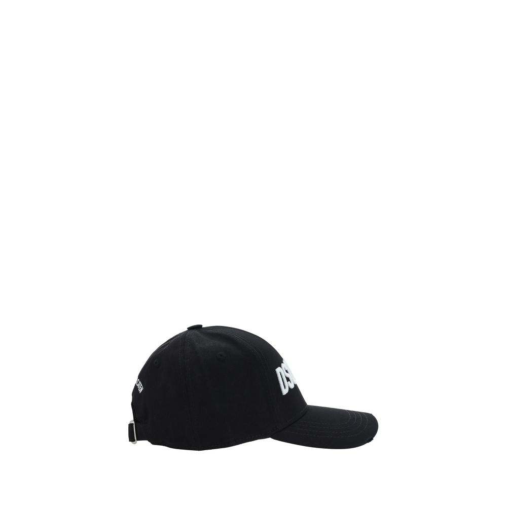 Dsquared² Black Cotton Cap - Urban Style Baseball Hat