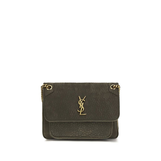 Saint Laurent Gray Lambskin Niki Shoulder Bag