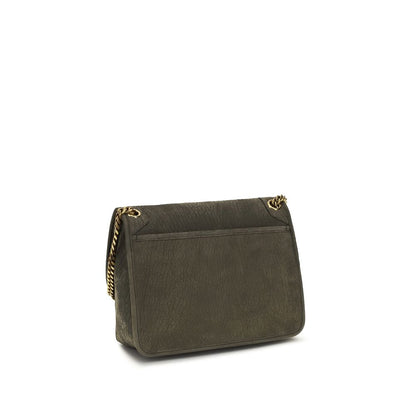 Saint Laurent Gray Lambskin Niki Shoulder Bag