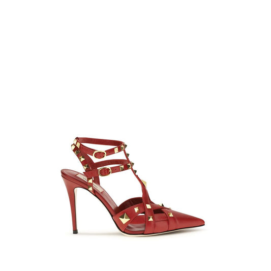 Valentino Garavani Red Studdy Kidskin High Heel Pumps
