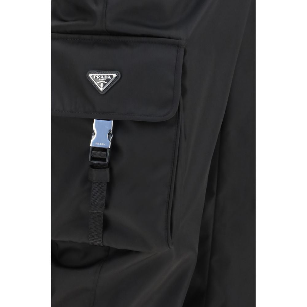 Prada Re-Nylon Black Cargo Pants