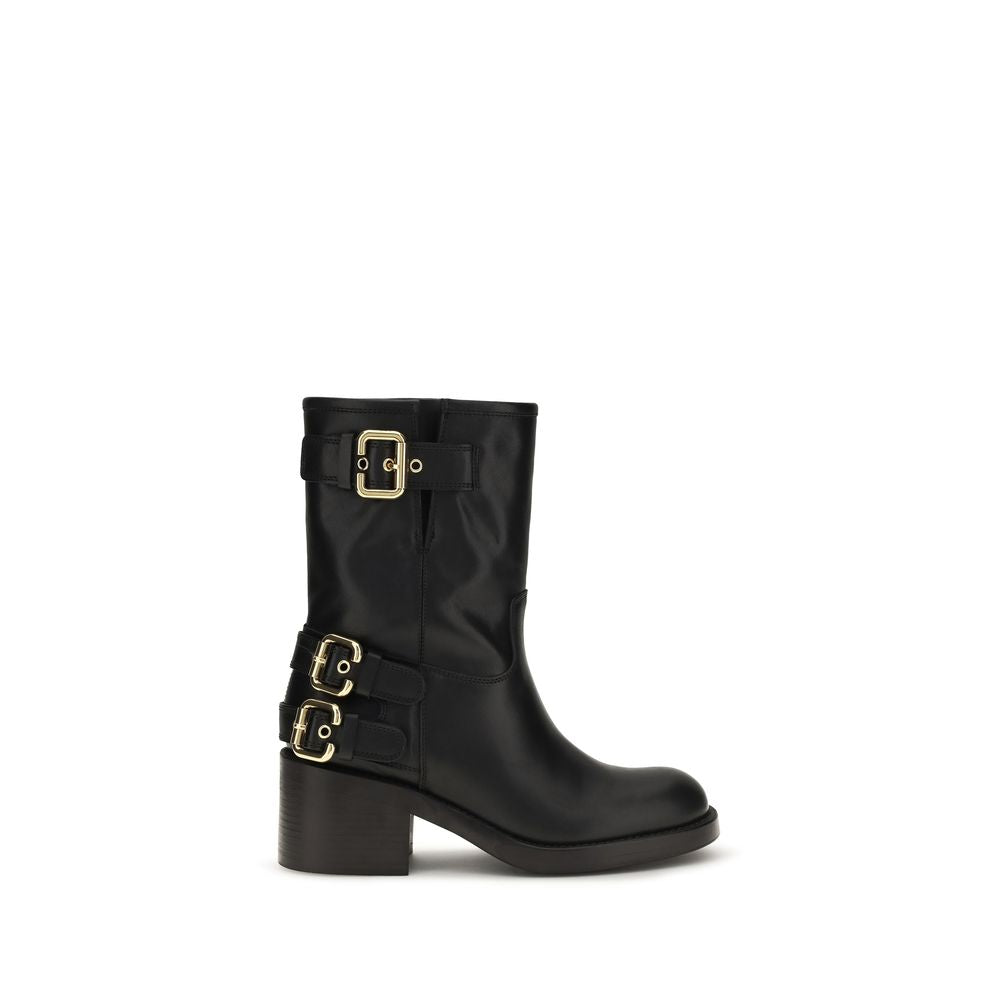 Chloé Black Calf Leather Dakota Ankle Boots