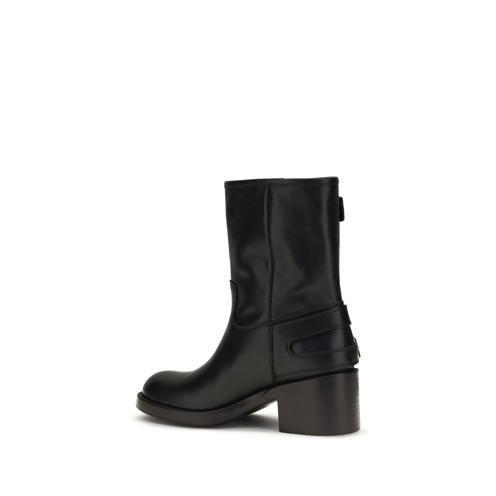 Chloé Black Calf Leather Dakota Ankle Boots