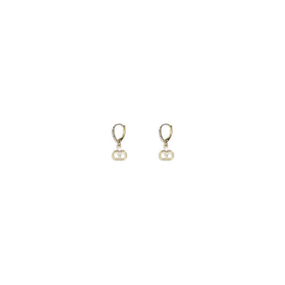 Valentino Garavani Gold Metal Ovalette Earrings
