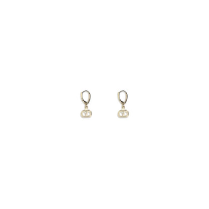 Valentino Garavani Gold Metal Ovalette Earrings