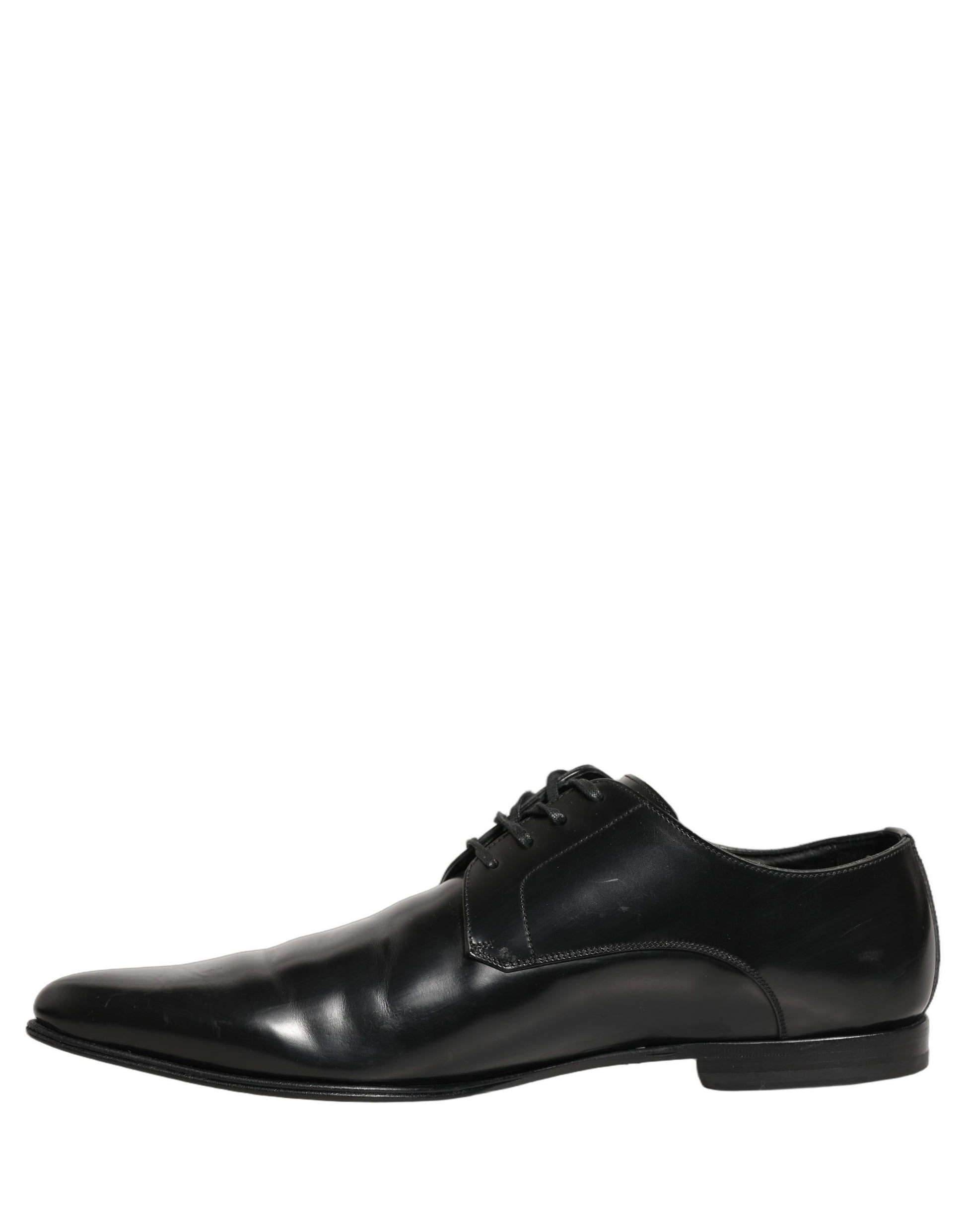 Dolce & Gabbana Black Leather Derby Dress Men Formal Shoes