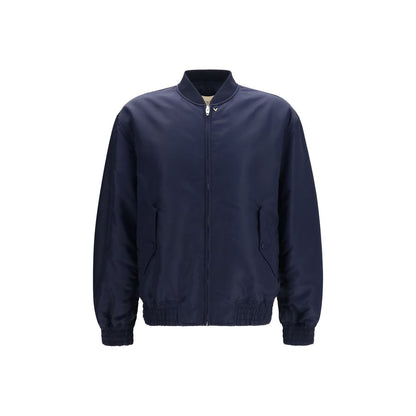 Valentino Blue VLogo Signature Bomber Jacket for Men