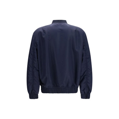 Valentino Blue VLogo Signature Bomber Jacket for Men