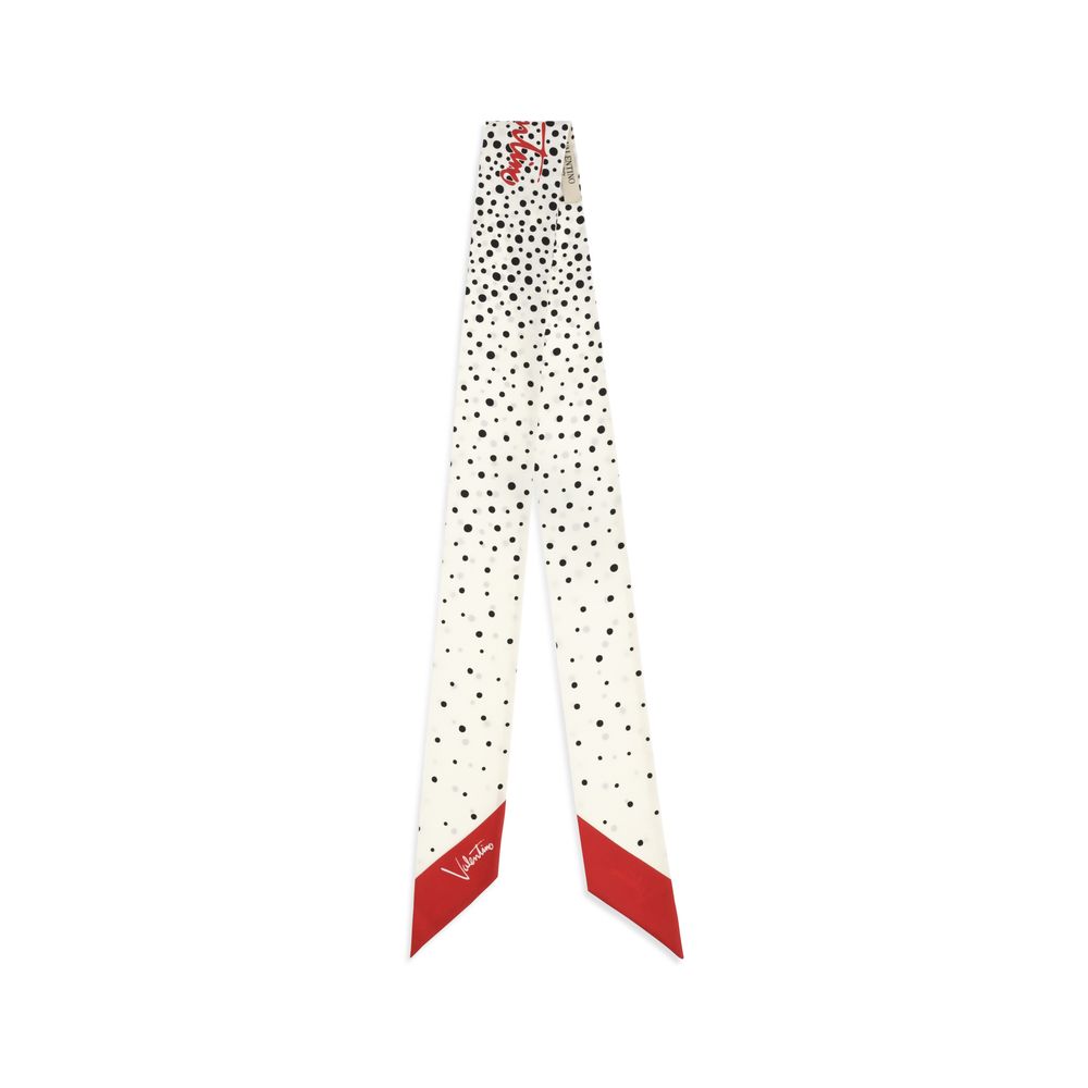 Valentino Garavani Beige Silk Scarf - Twill Little Stars Starry Scarf