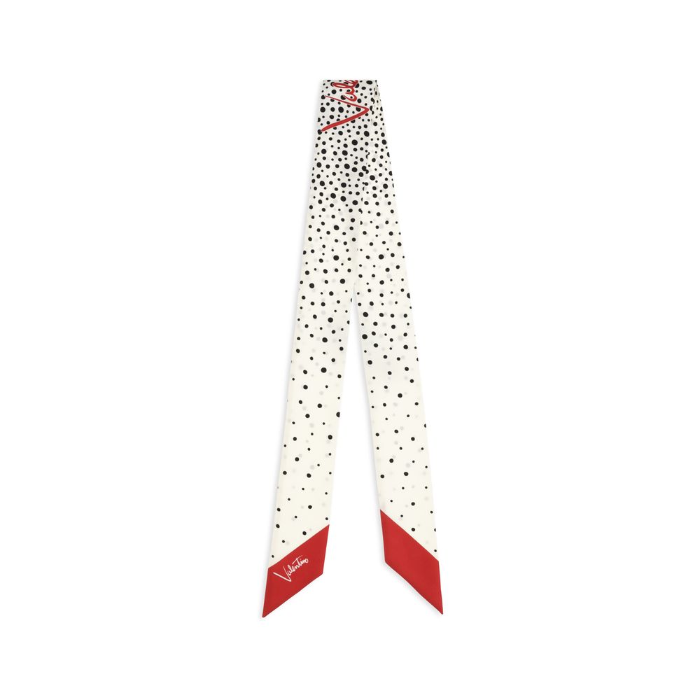 Valentino Garavani Beige Silk Scarf - Twill Little Stars Starry Scarf