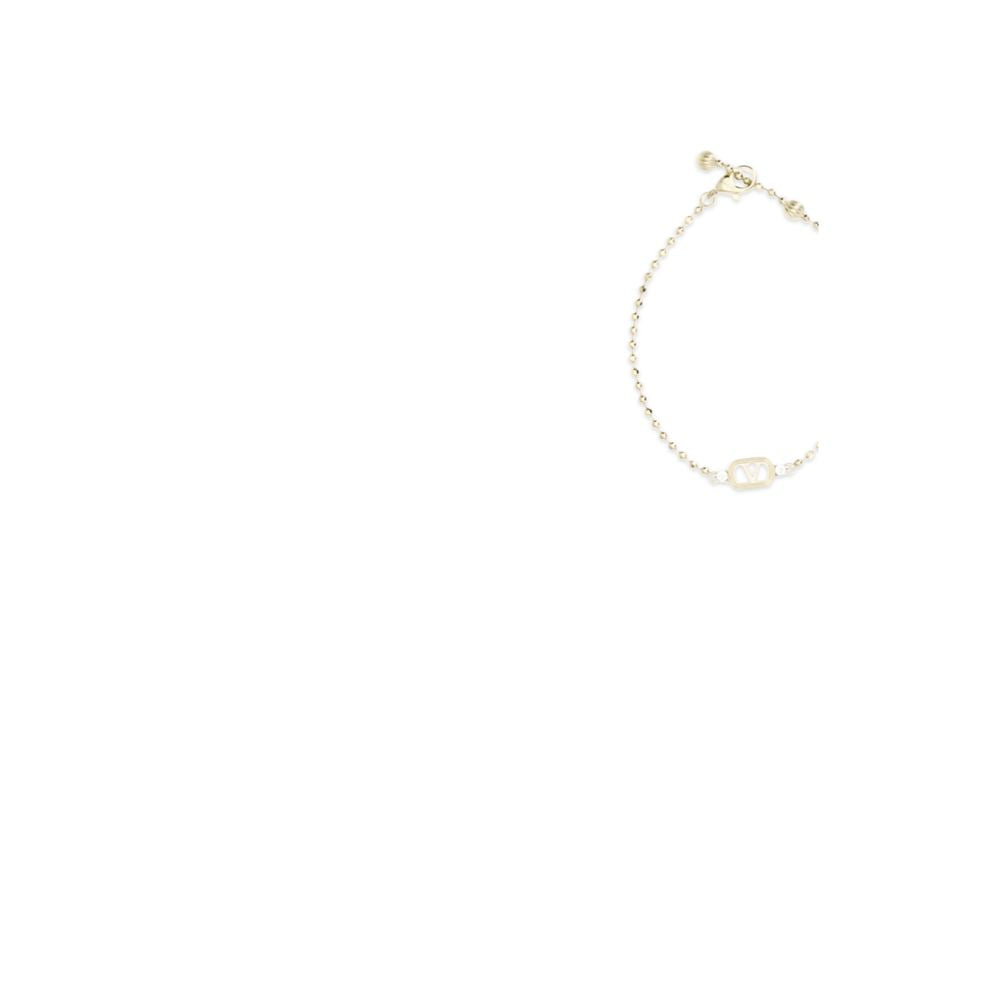 Valentino Garavani Gold Metal Ovalette Bracelet with Swarovski Crystals