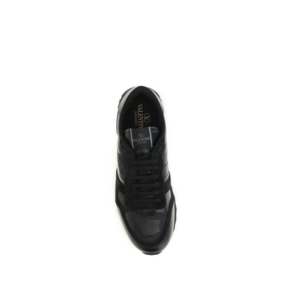 Valentino Garavani Black & Grey Rockrunner Camouflage Sneakers