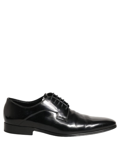 Dolce & Gabbana Black Leather Derby Dress Men Formal Shoes