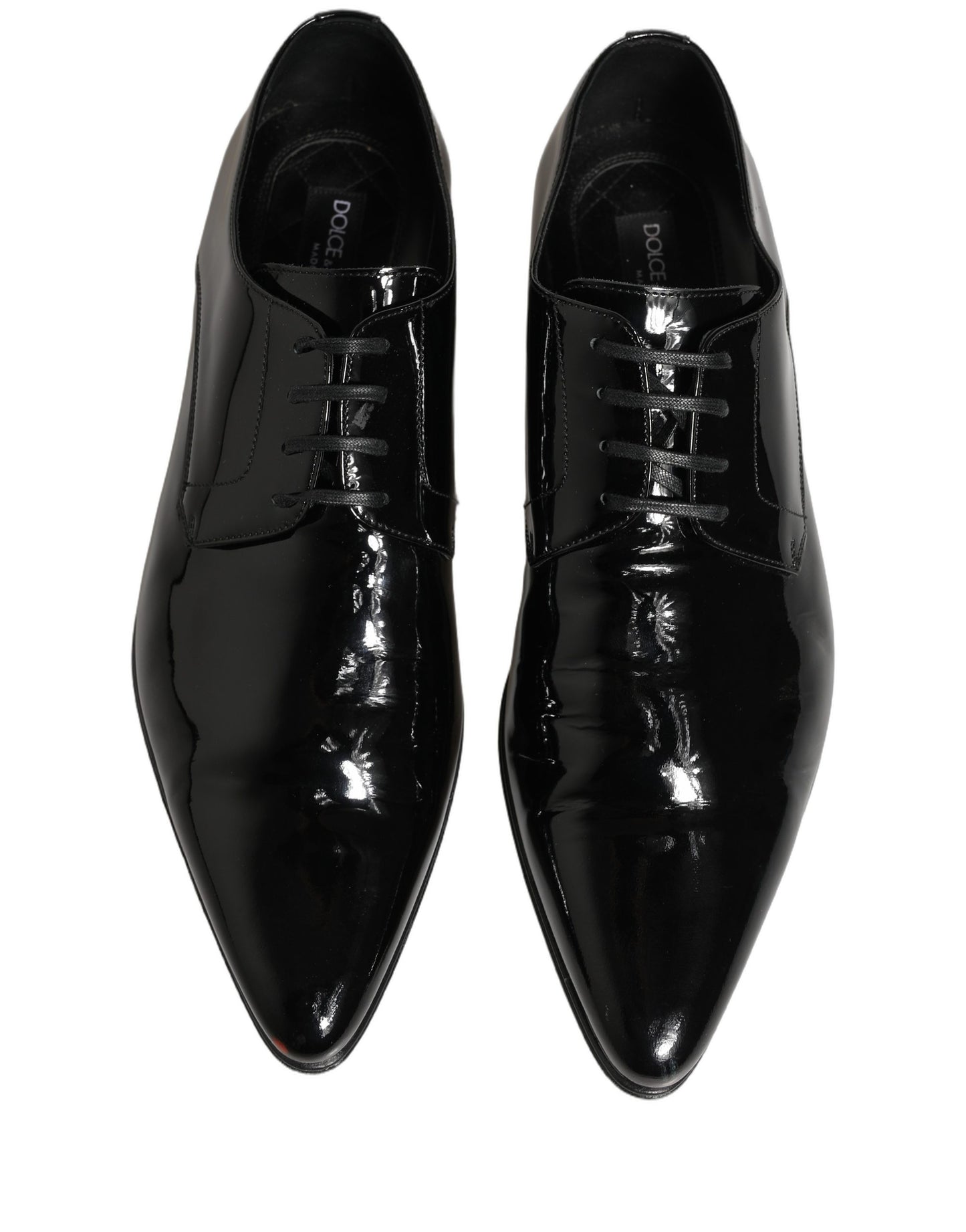 Dolce & Gabbana Black Leather Derby Dress Men Formal Shoes