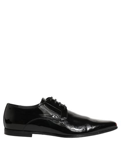 Dolce & Gabbana Black Leather Derby Dress Men Formal Shoes