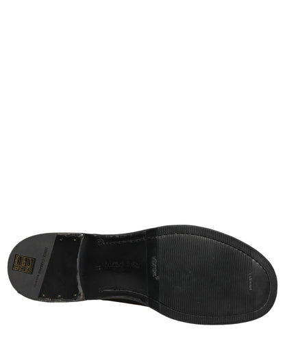 Dolce & Gabbana Black Leather Perugino Lace-Up Derby Shoes