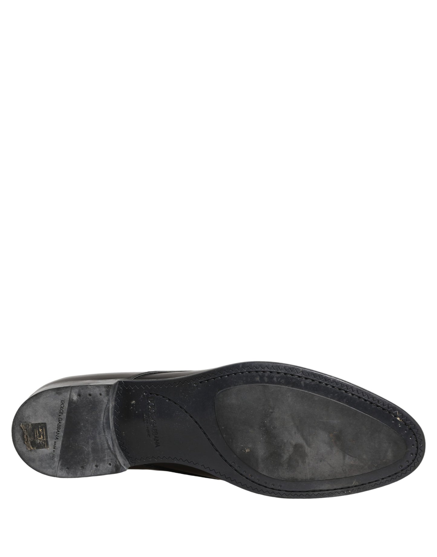 Dolce & Gabbana Black Leather Lace Up Derby Shoes