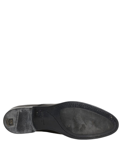 Dolce & Gabbana Black Leather Lace Up Derby Shoes